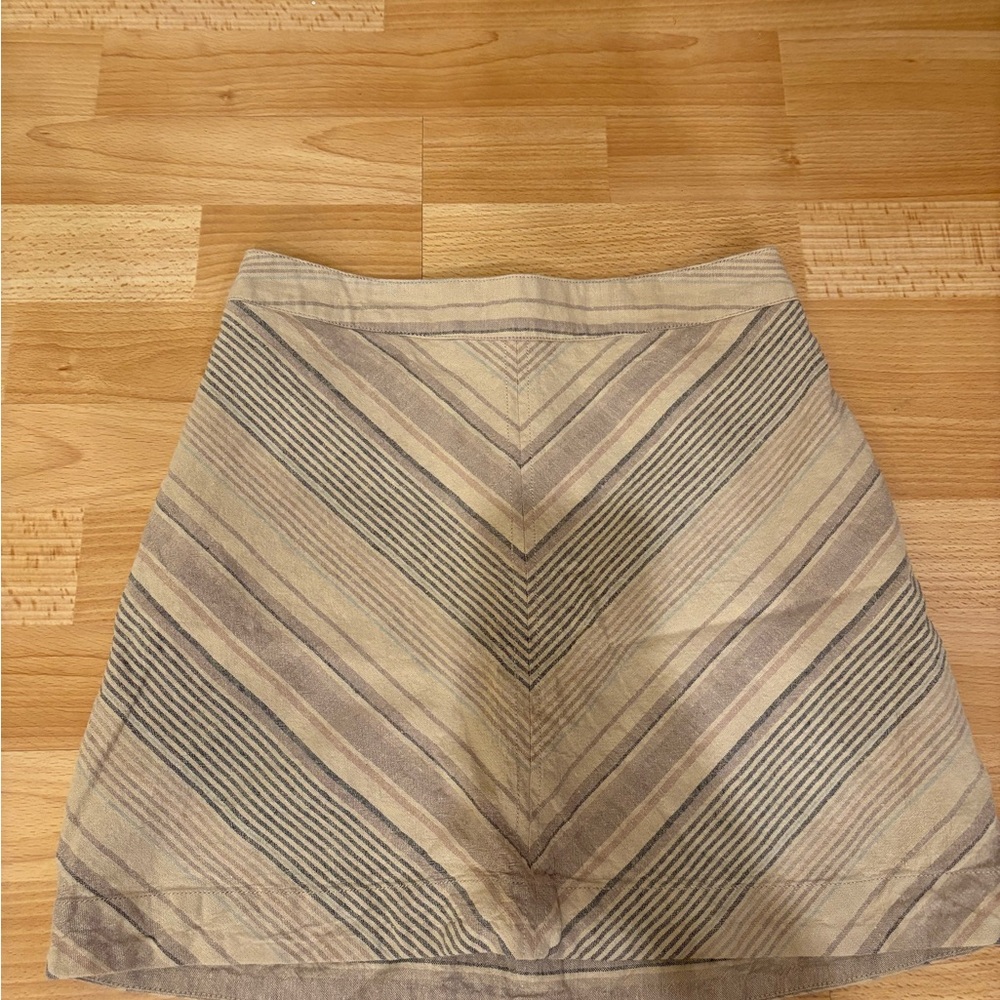Free People Tan and Gray Women's Skirt